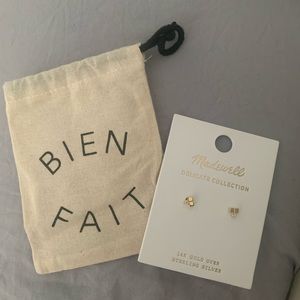 🚨OFFERNOW🚨14K GOLD OVER STERLING SILVER EARRINGS